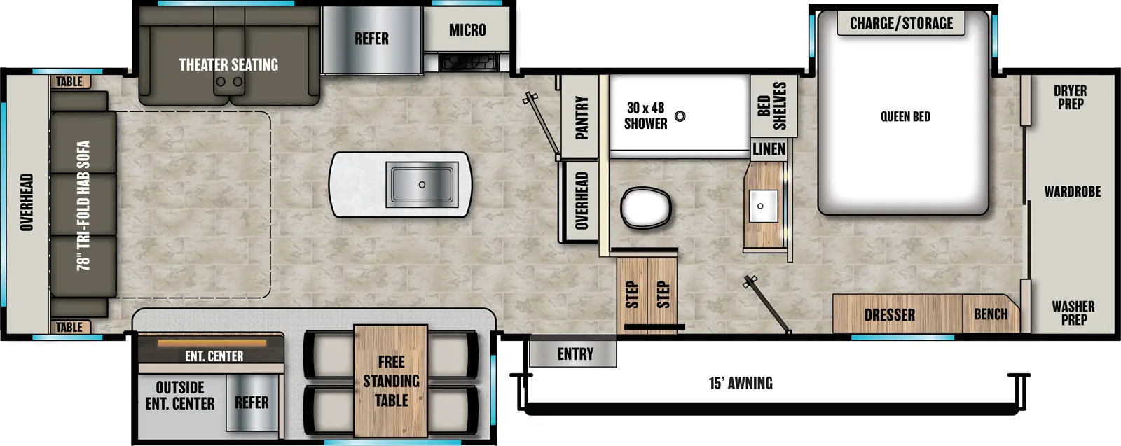 Chaparral 298RLS Floorplan